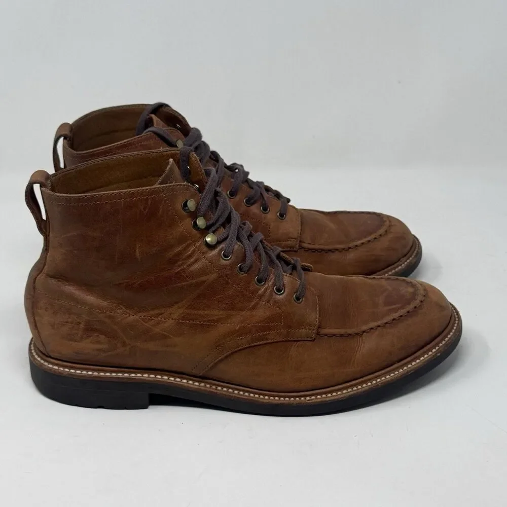 J Crew Kenton Pacer Chukka Boots Mens 11.5 Brown Leather Indy Biker Gorpcore
